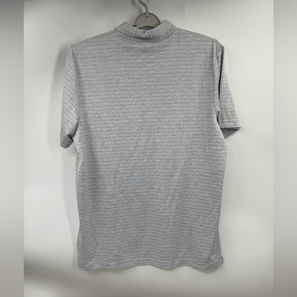 Travis Mathew Gray Dotted Stripe Time Will Tell Short Sleeve Polo Men's Size XL - Picture 4 of 7